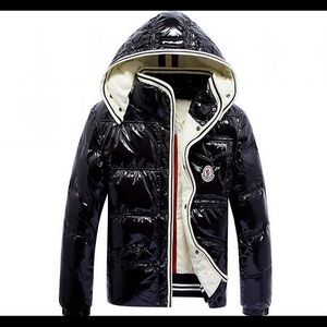 Black and white Moncler jacket